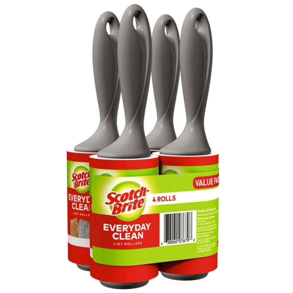 ☆VALUE-PACK☆ SCOTCH BRITE Everyday Clean Lint Rollers 4 Rolls = 420 Total Sheets